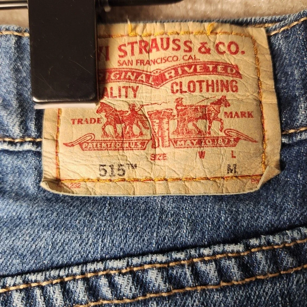 Levi Strauss‎ 515 Y2K Bootcut Jeans Blue Denim W34 L32 Medium Wash